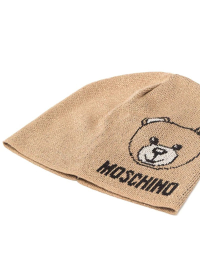 Moschino intarsia-knit logo beanie outlook