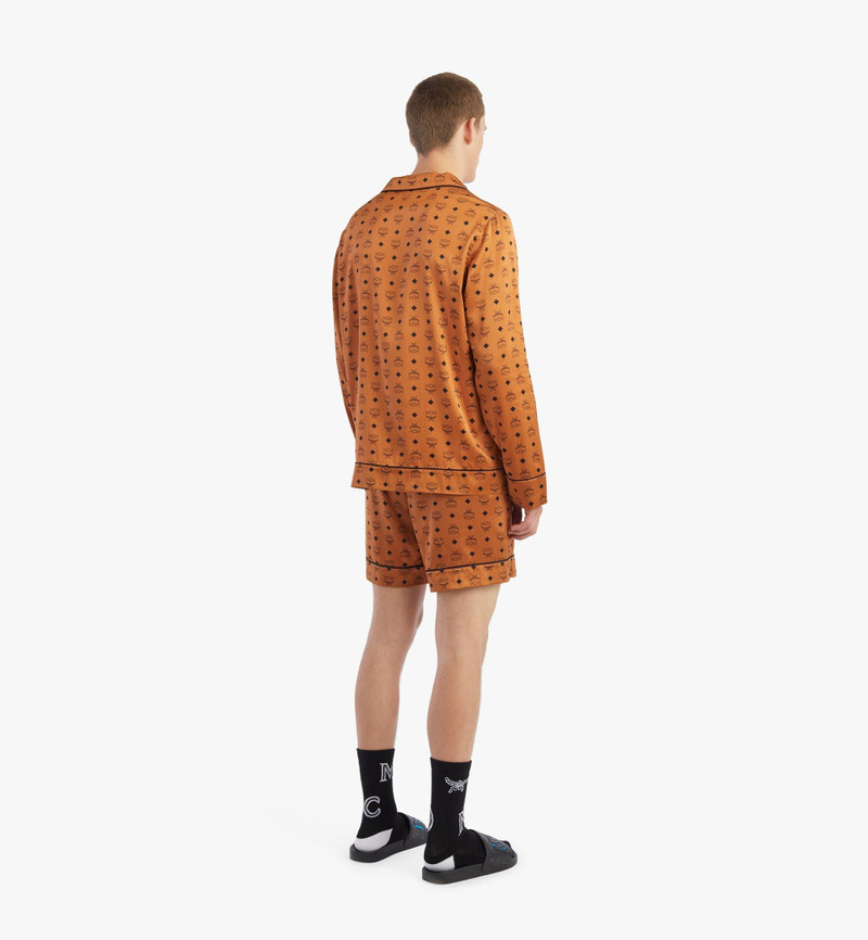 Classic Logo Silk Pajama Shirt 4