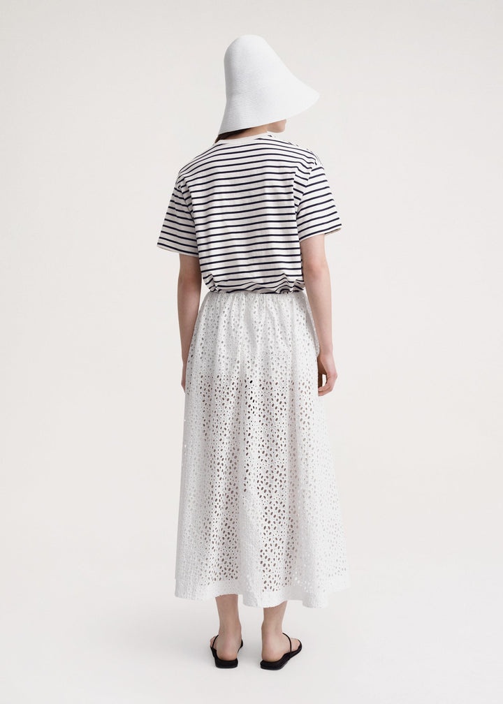 Straight cotton tee navy stripe - 4