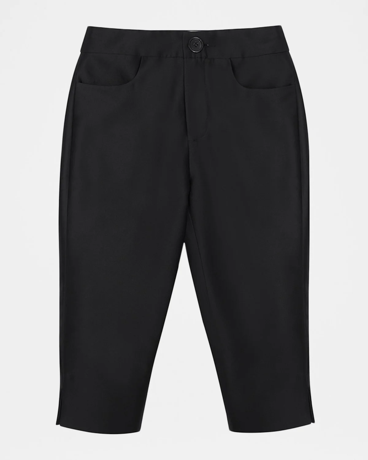 Slim-Fit Satin Capri Pants - 1