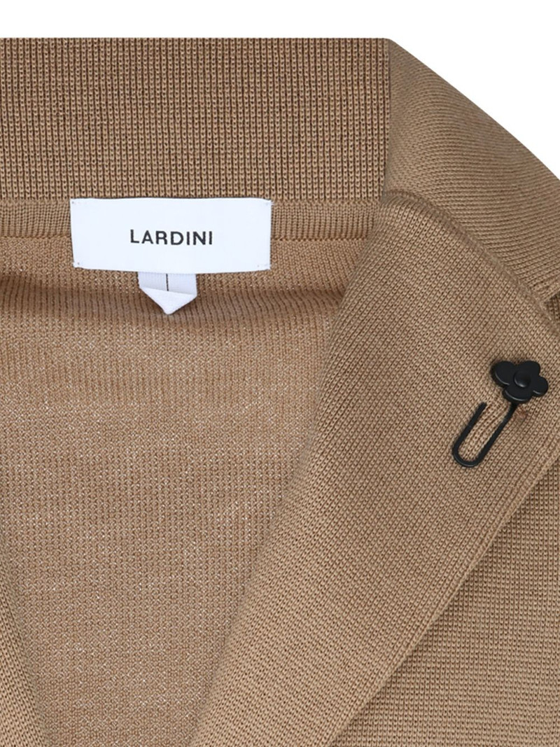 LARDINI patch-pocket three-button wool blazer outlook