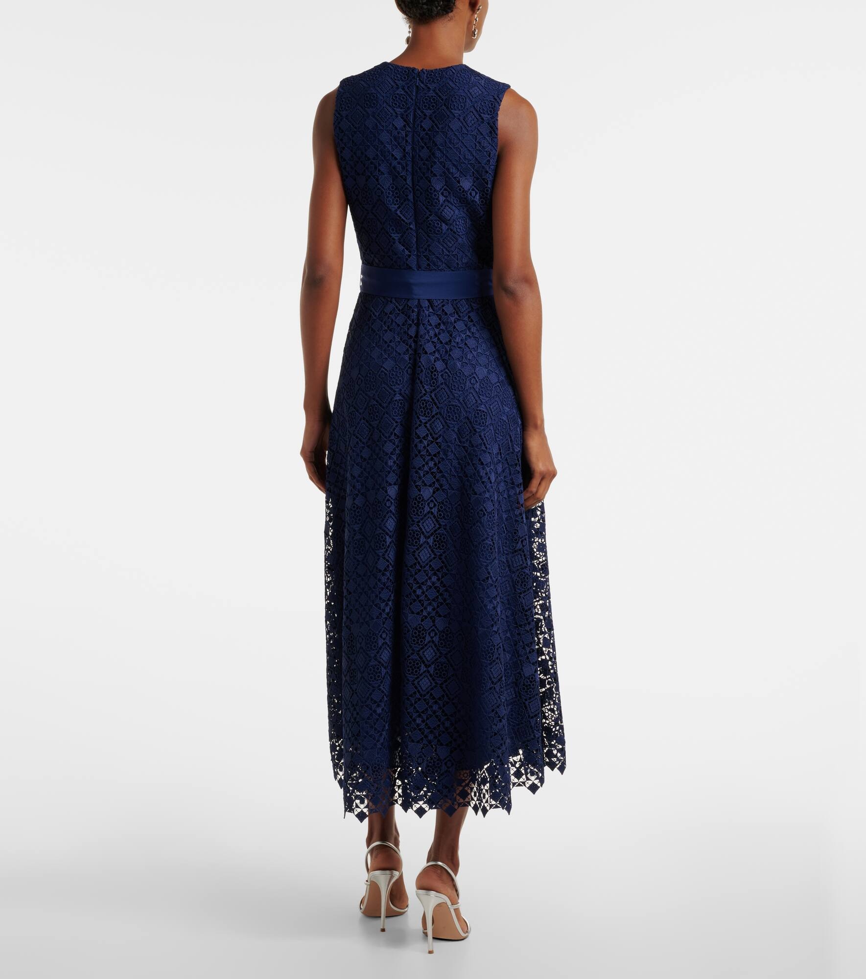 Bow-detail macramé midi dress - 3
