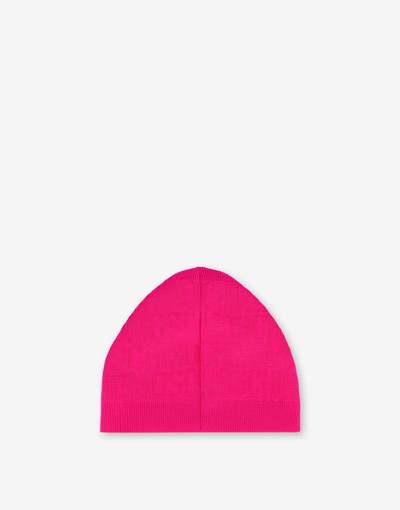 Moschino ALLOVER LOGO KNIT HAT outlook