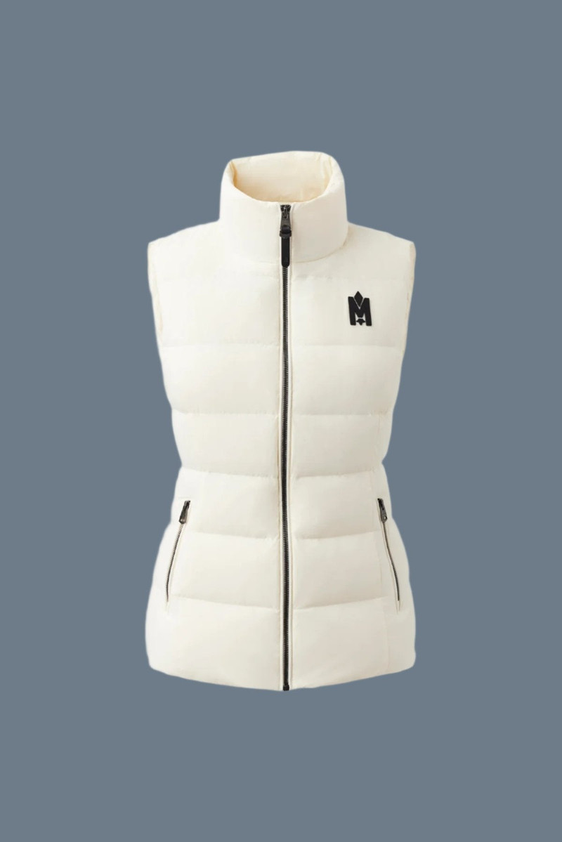 MACKAGE GISELA Stretch light down vest with stand collar outlook