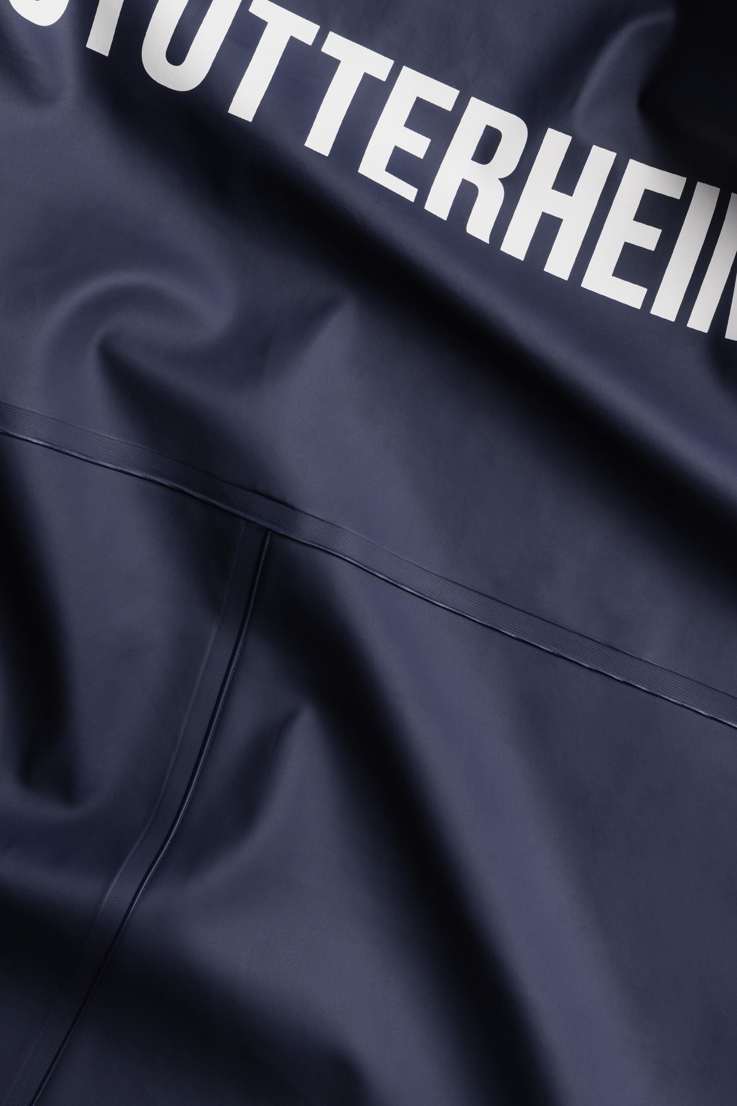 Mosebacke Long Print Raincoat Navy - 9