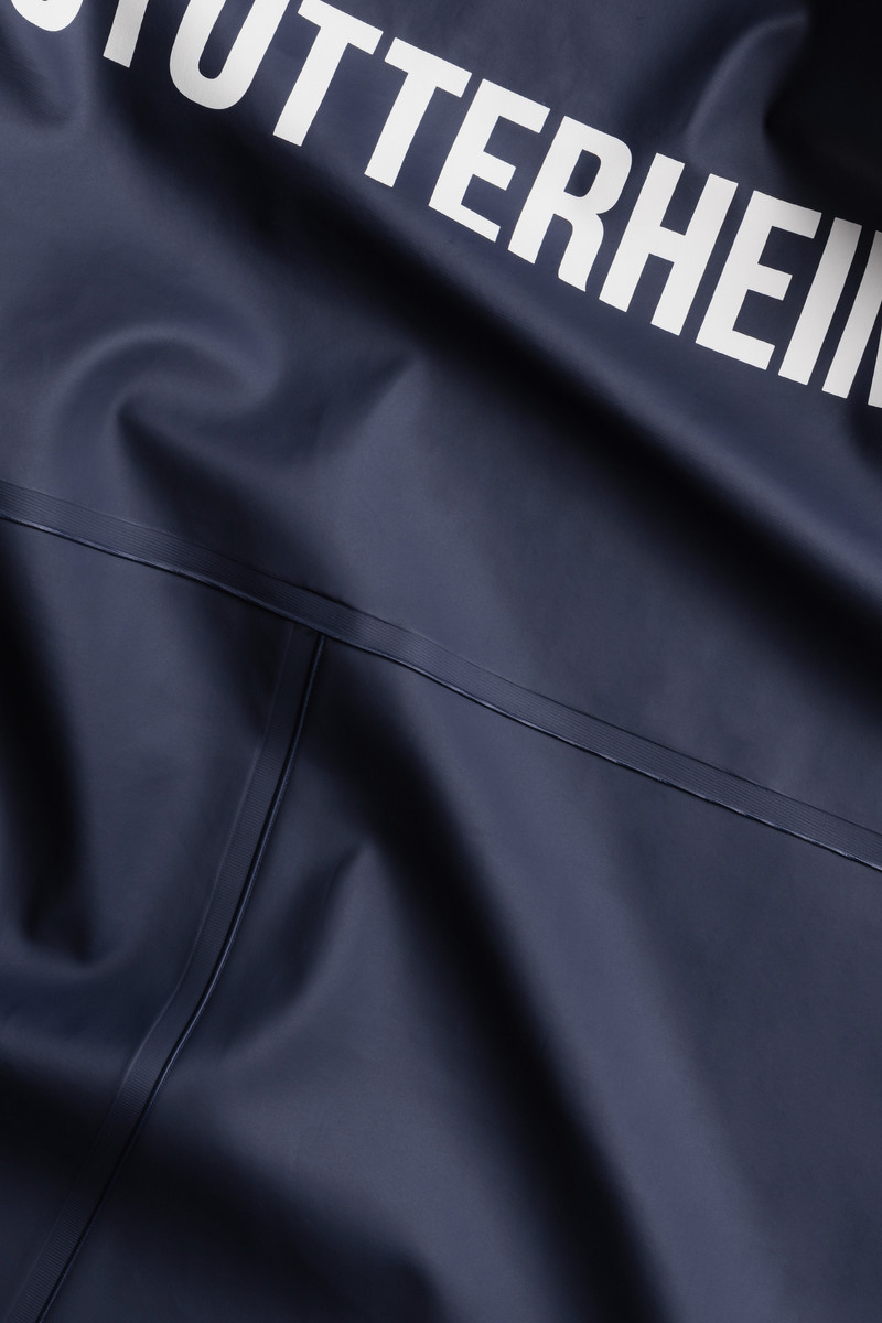 Mosebacke Long Print Raincoat Navy 9