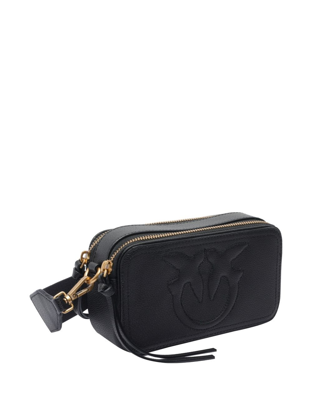 embossed-logo leather mini bag - 1