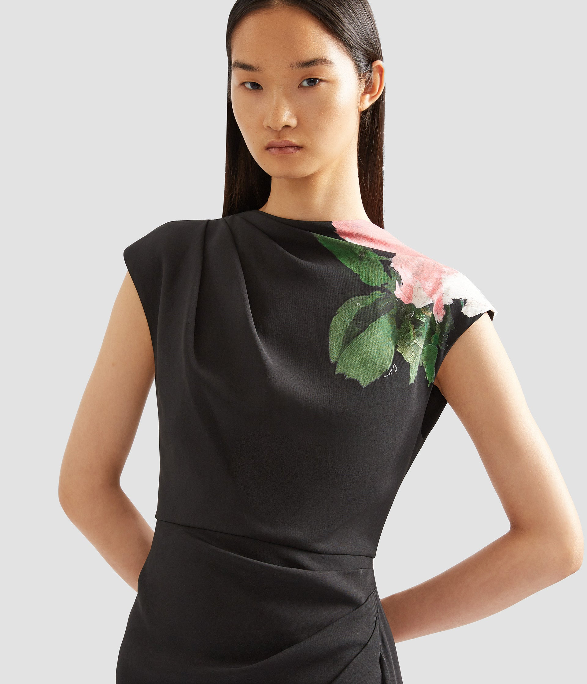 SHORT SLEEVE MIDI DRESS - 4