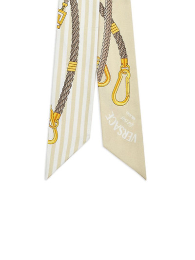 VERSACE chain-link print silk scarf outlook
