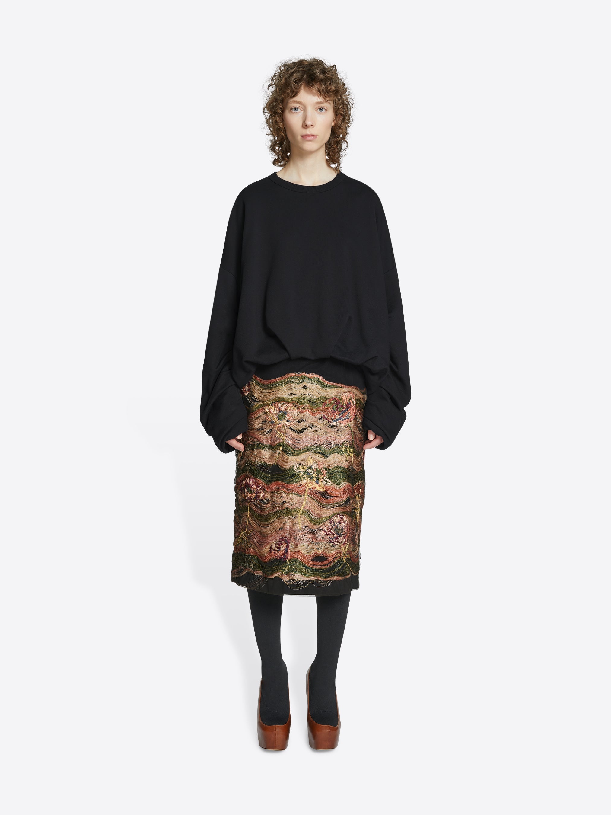 Dries Van Noten DRAPED SWEATSHIRT | REVERSIBLE