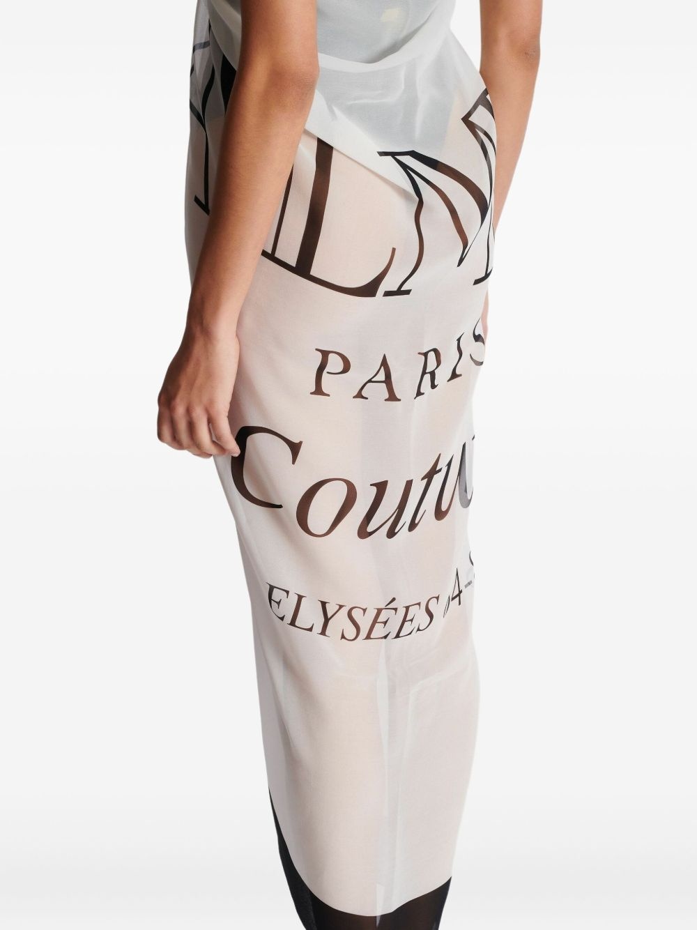 Balmain Couture-print cover-up - 6