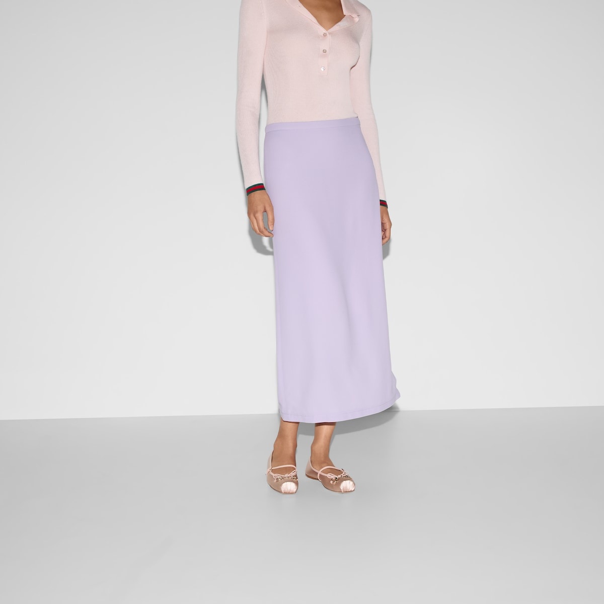 Mid-length acetate blend sable skirt - 3