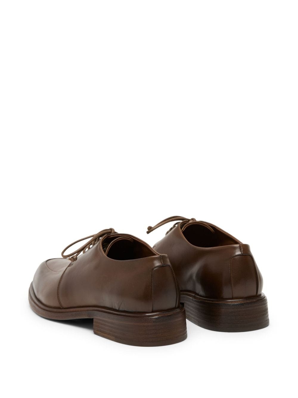 almond-toe leather derby shoes - 3