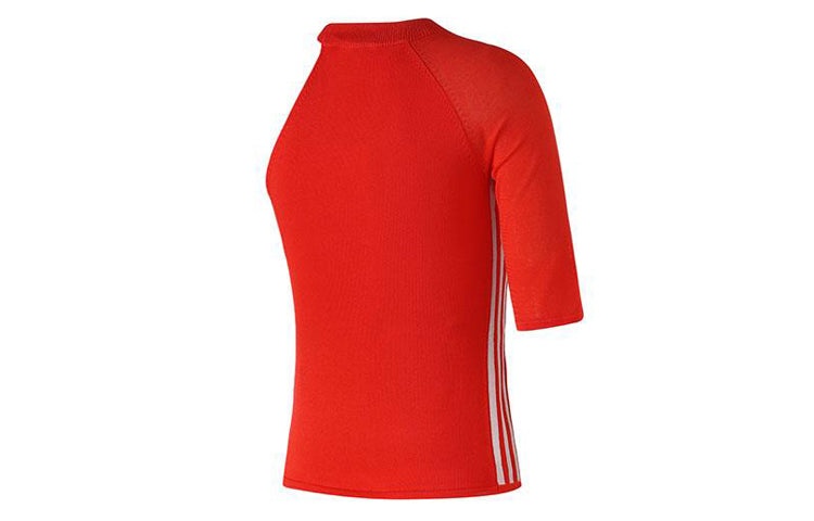 (WMNS) adidas originals Logo Short Sleeve Red DU7872 - 2