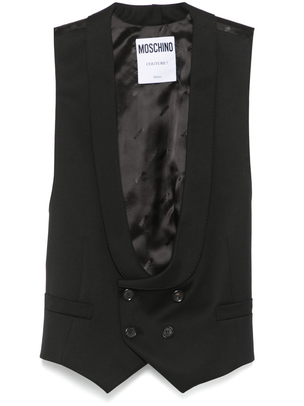 scoop-neck waistcoat - 1