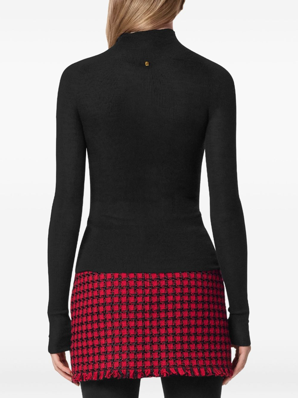 high-neck ribbed-knit jumper - 4