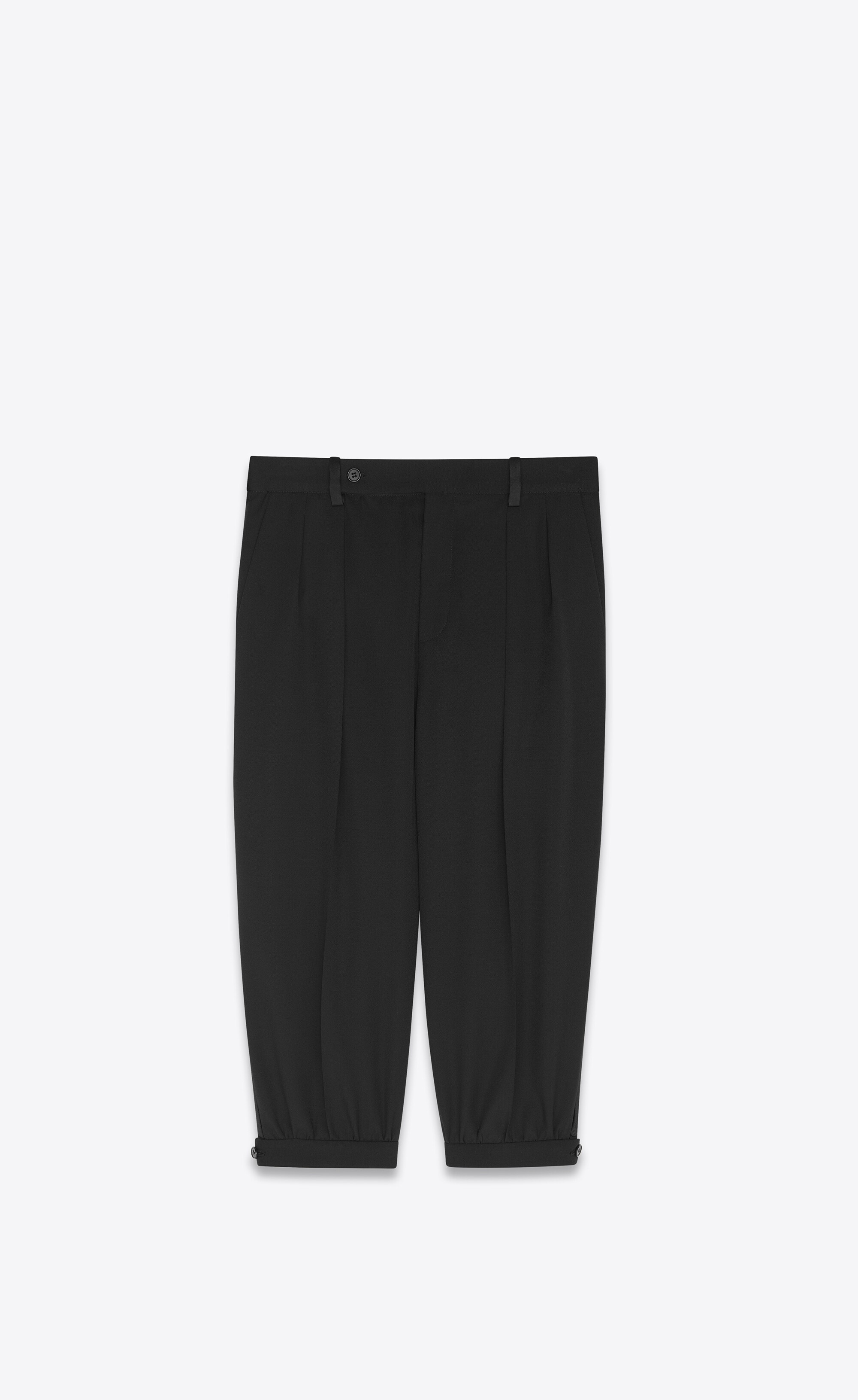 tuxedo bermuda shorts in grain de poudre - 1