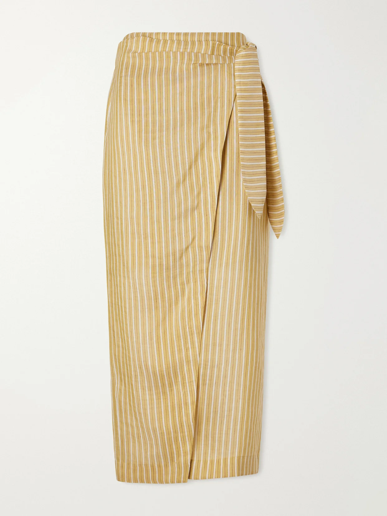 Linen And Silk-blend Midi Skirt - 1