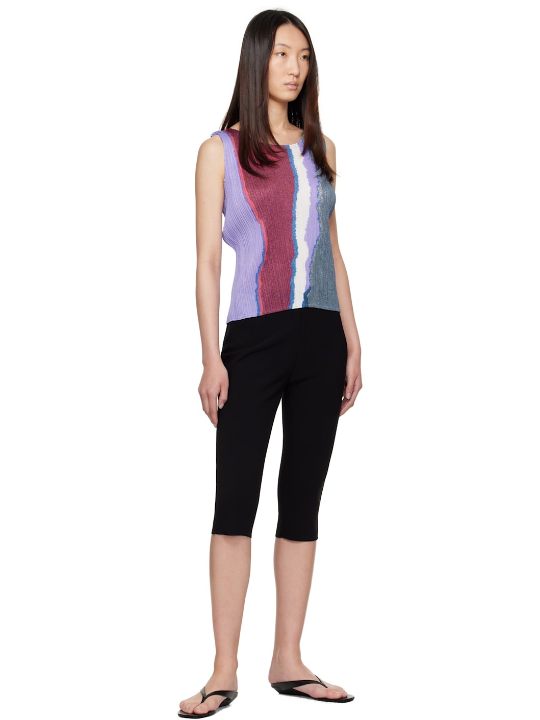 Blue May Grainy Colors Tank Top - 4
