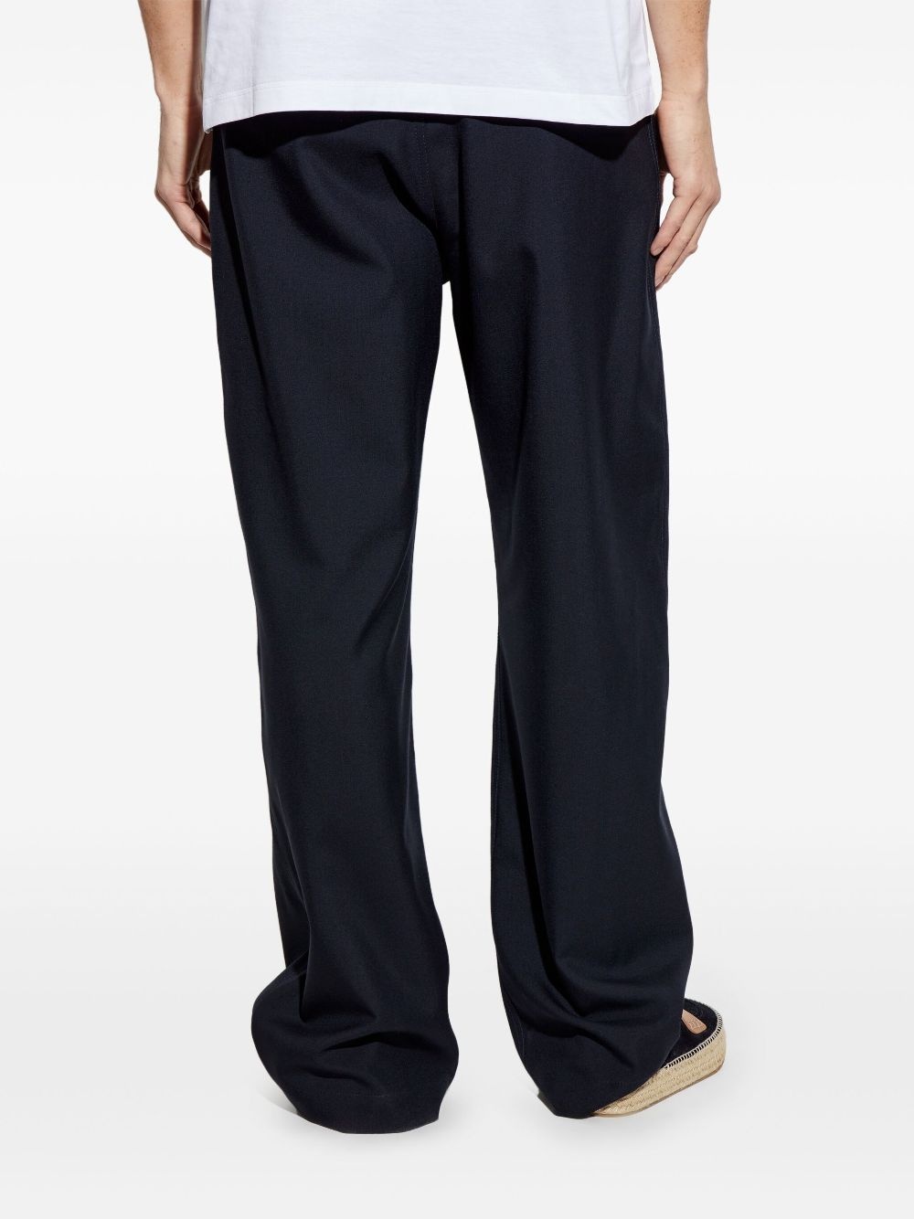 virgin-wool straight-leg trousers - 4