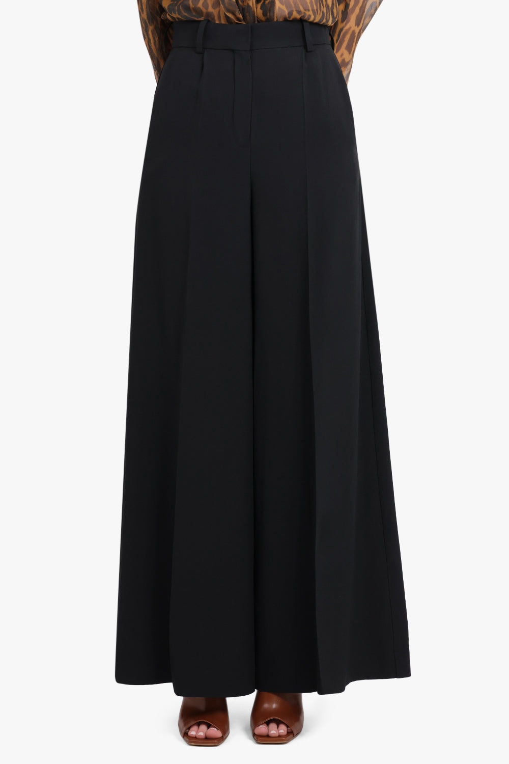 パンツ NINA 147 FW22 CADY PALAZZO TROUSERS (3356.2531 019 BLACK) NINA RICCI CADY PALAZZO PANTS | BLACK | parlourx | REVERSIBLE