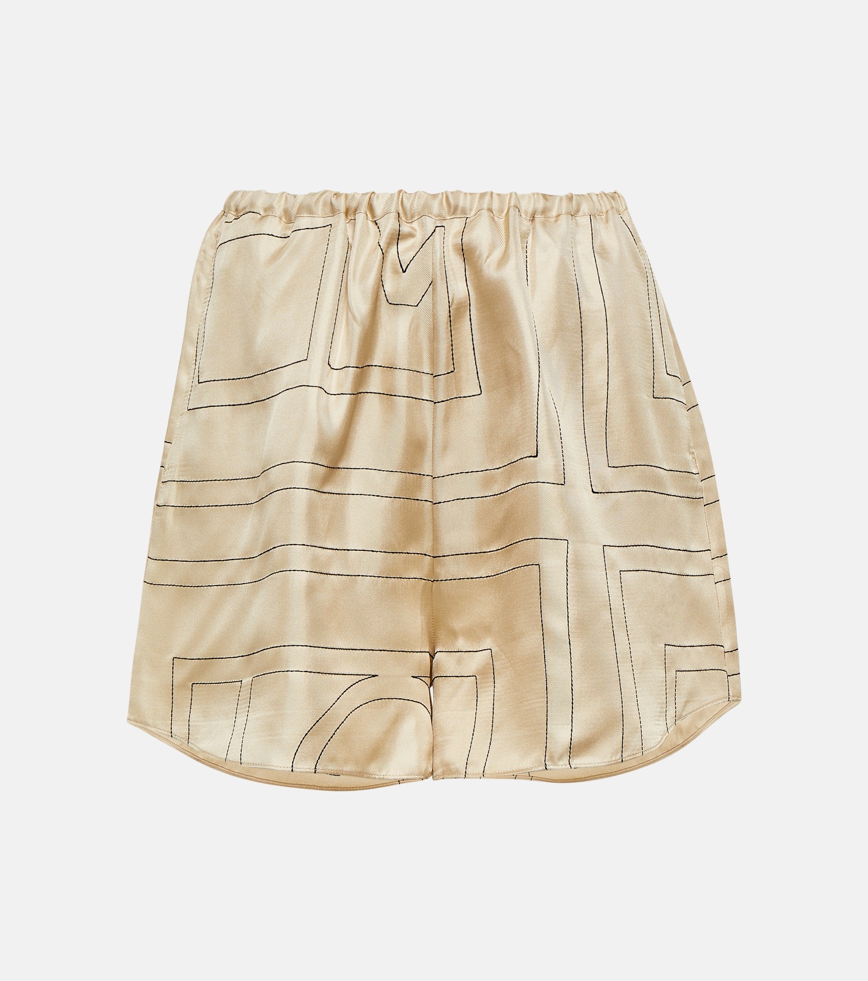 Logo silk shorts - 1