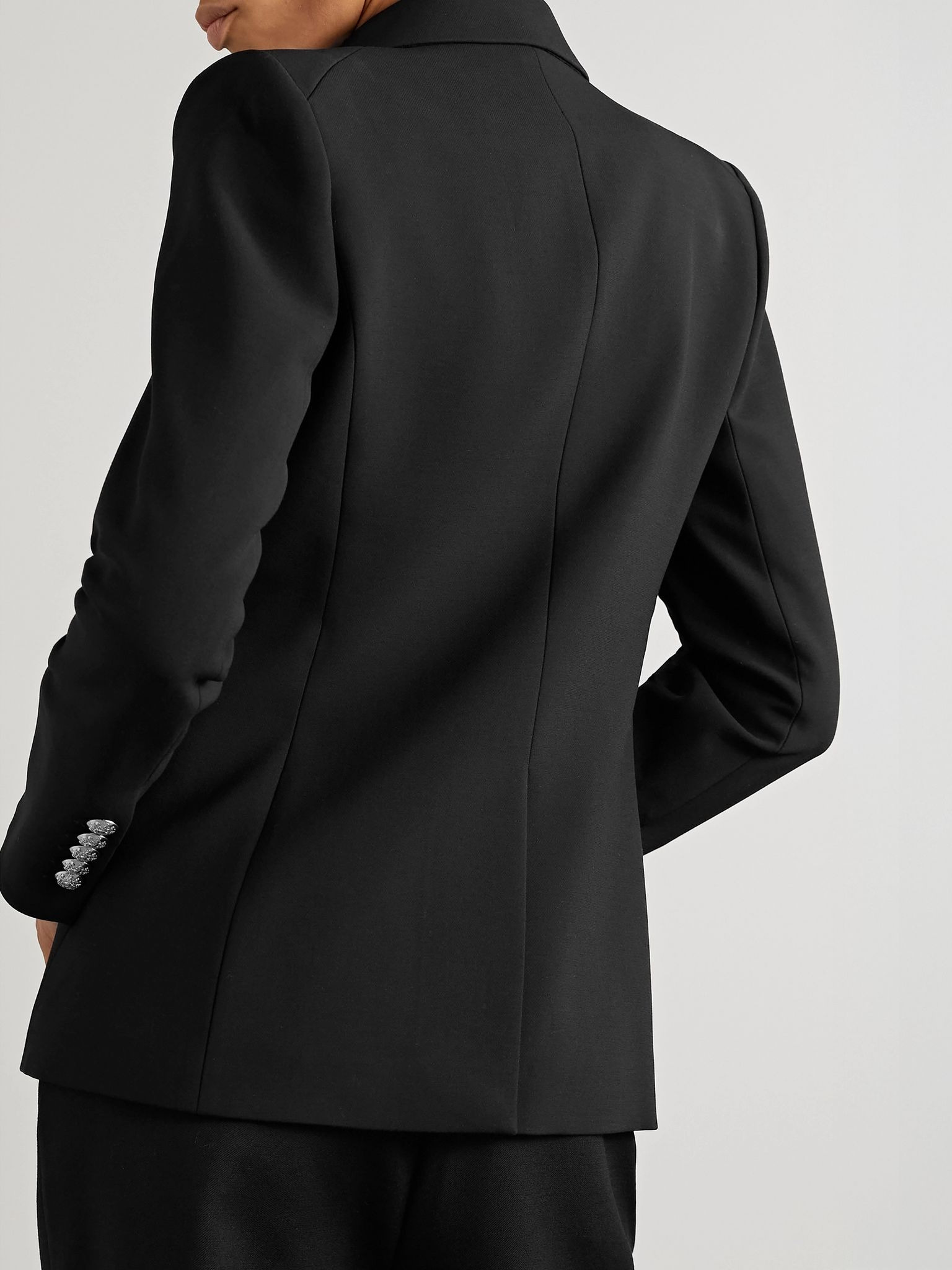 Miller Dickey double-breasted grain de poudre blazer Black - 4
