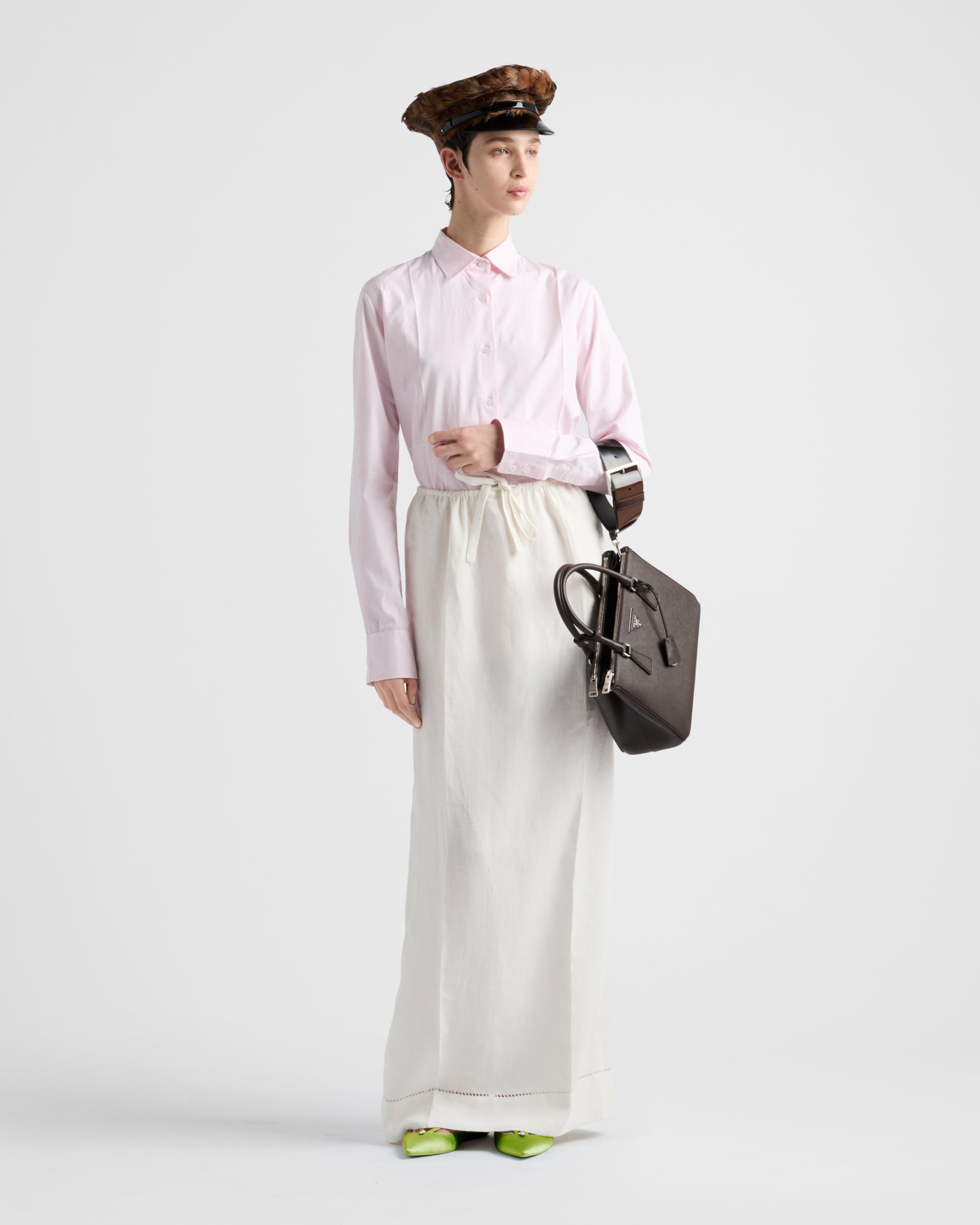 Embroidered linen maxi-skirt - 2