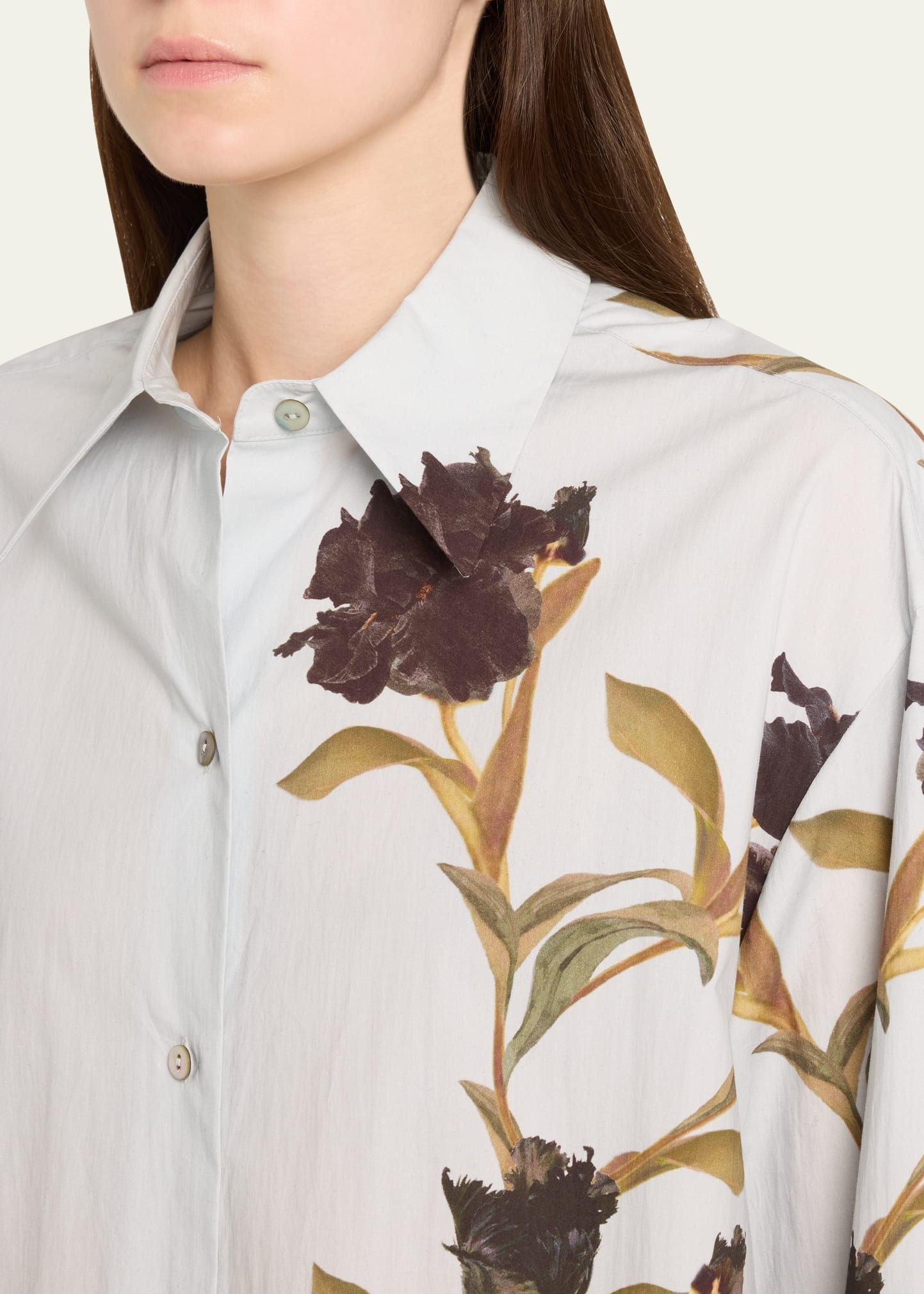 Long-Sleeve Iris Button-Front Shirt - 5