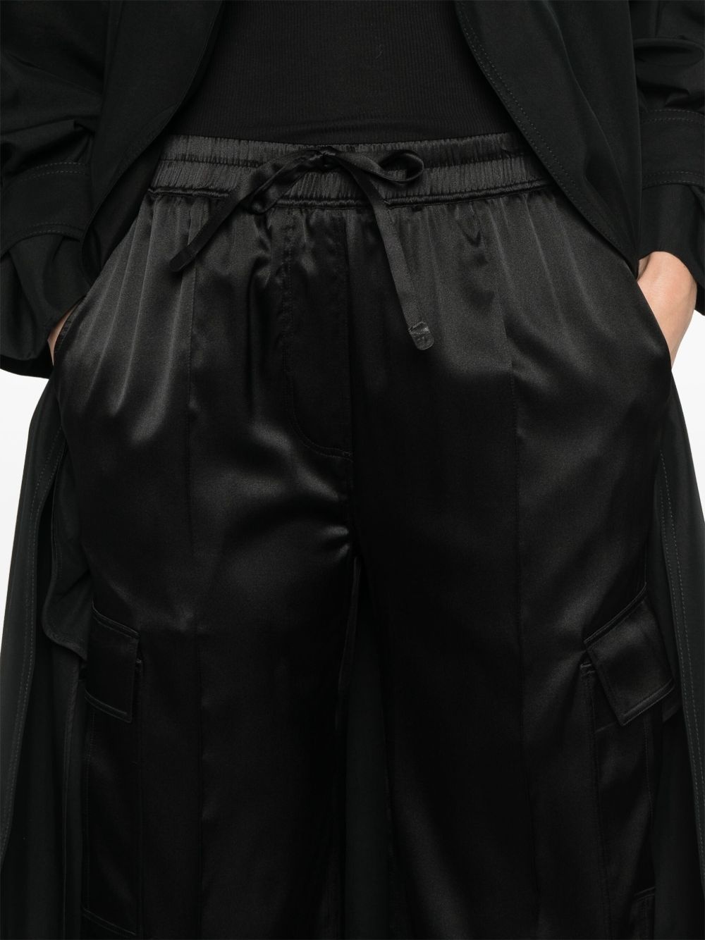 satin cargo pants - 5