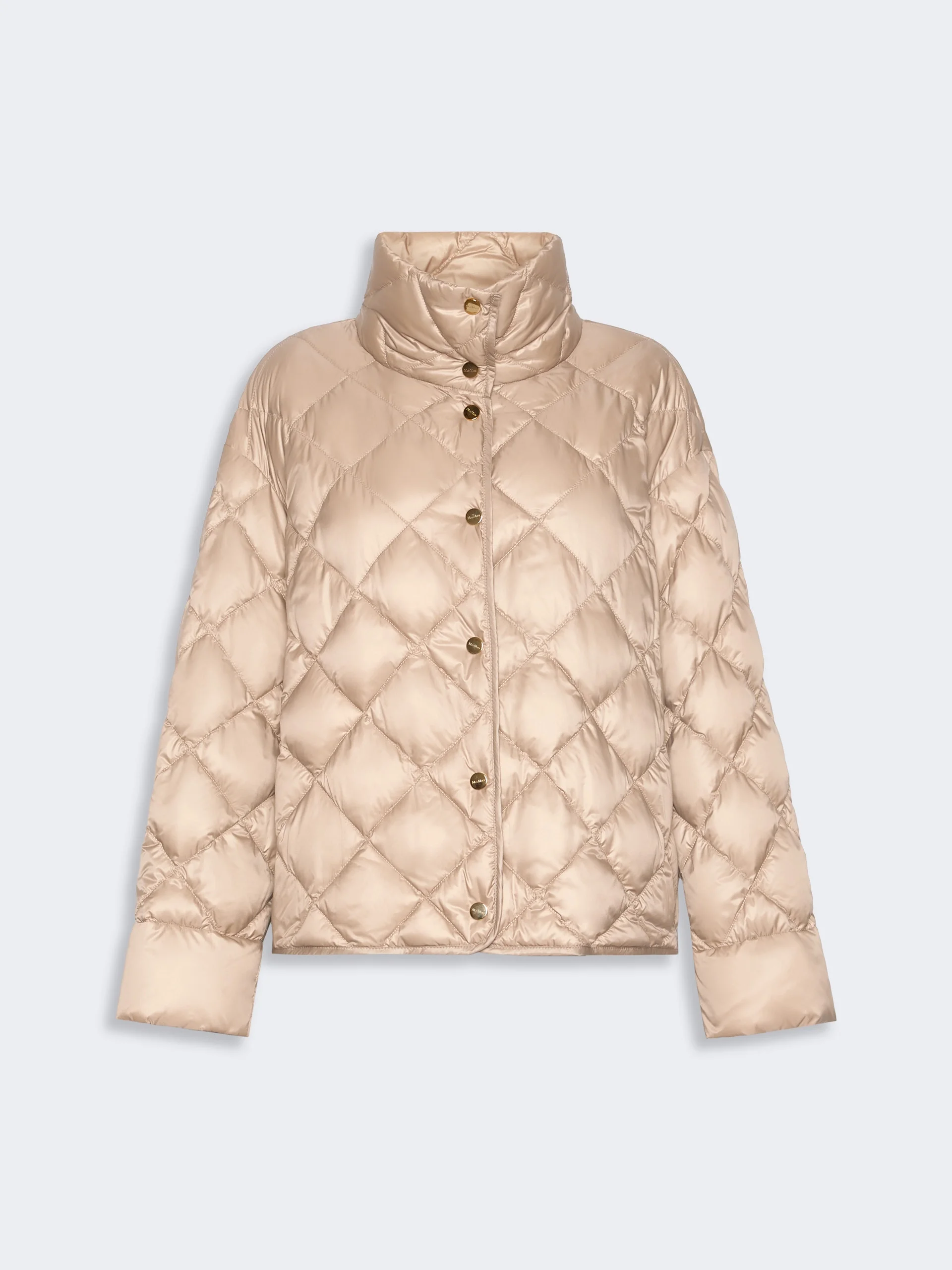 TRIONFO Slim-fit puffer jacket in water-repellent plain-weave fabric - BEIGE - 1