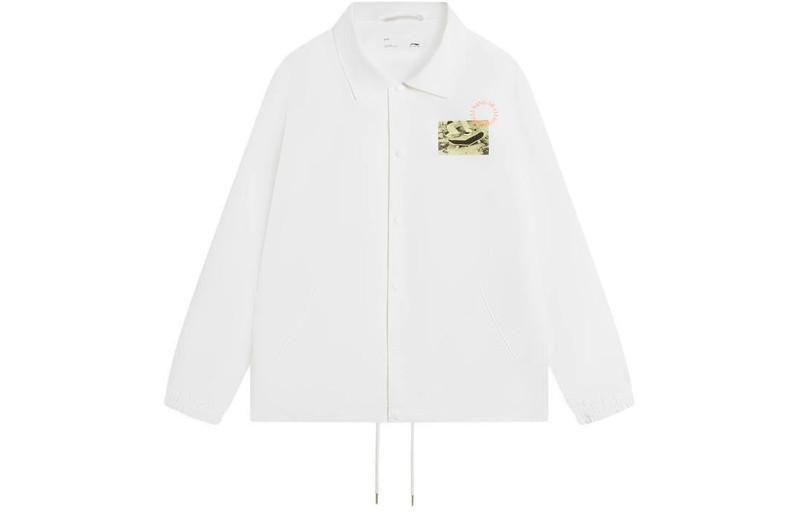 Li-Ning Skateboarding Graphic Loose Fit Coach Jacket 'White' AFDS817-3 - 1