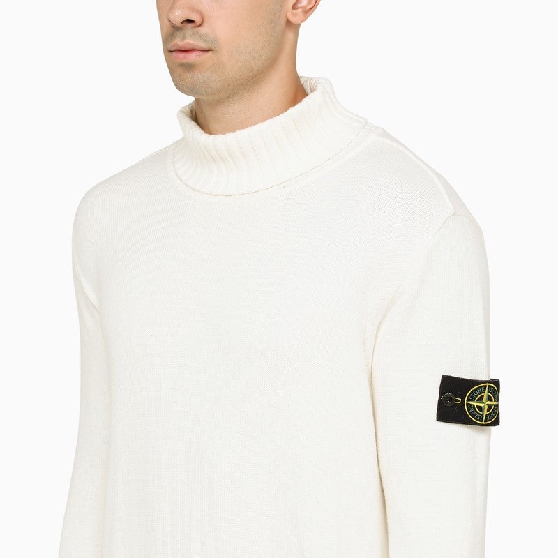 Stone Island White Wool Turtleneck Jumper Men - 4