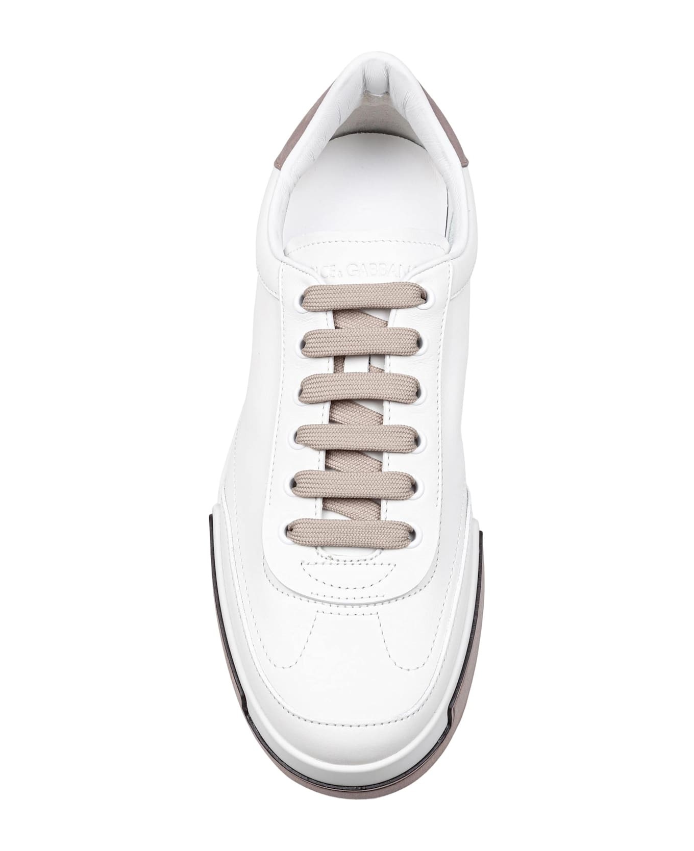 Portofino Yatch Sneakers In Calfskin Color White And Dove Grey - 3