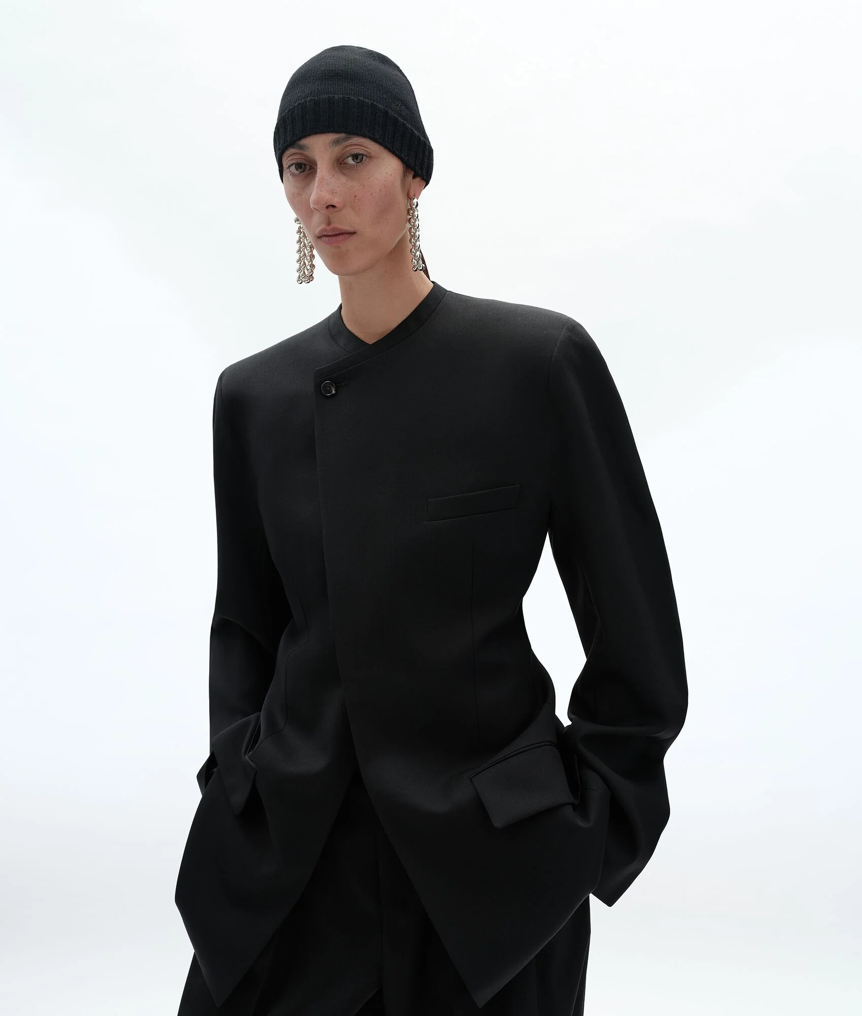 Wool Grain De Poudre Jacket - 1
