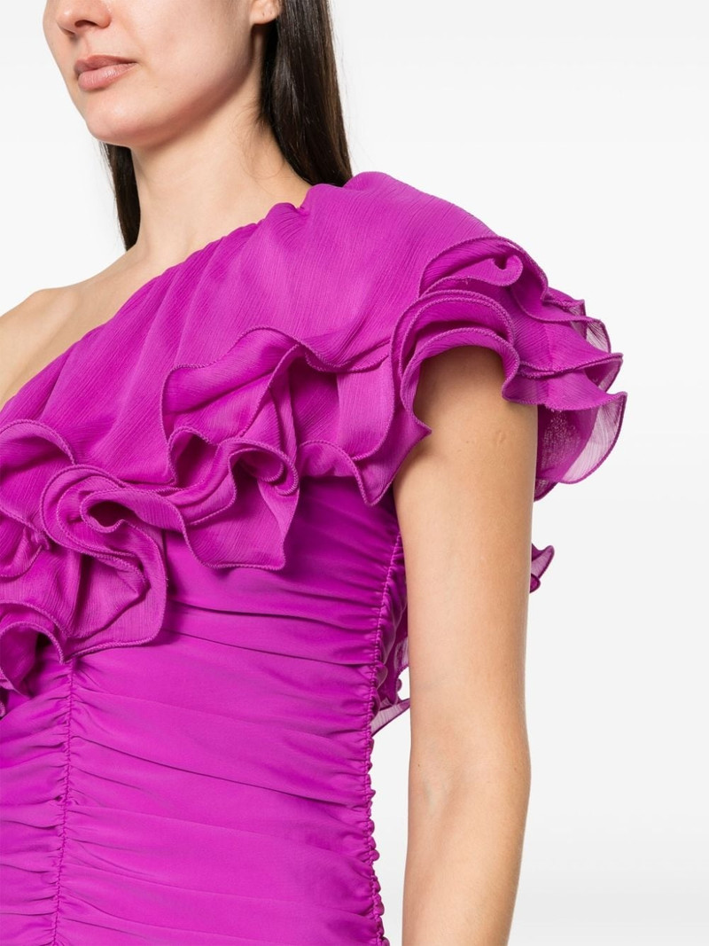 one-shoulder chiffon minidress 5
