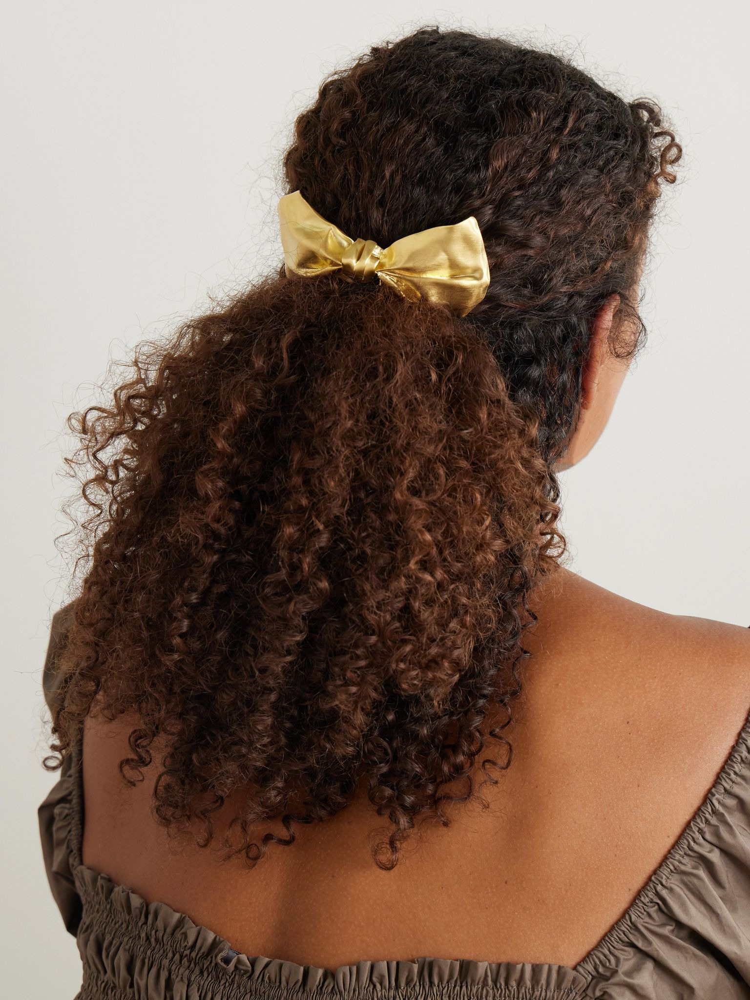 Gold-plated bow hair comb Gold - 2