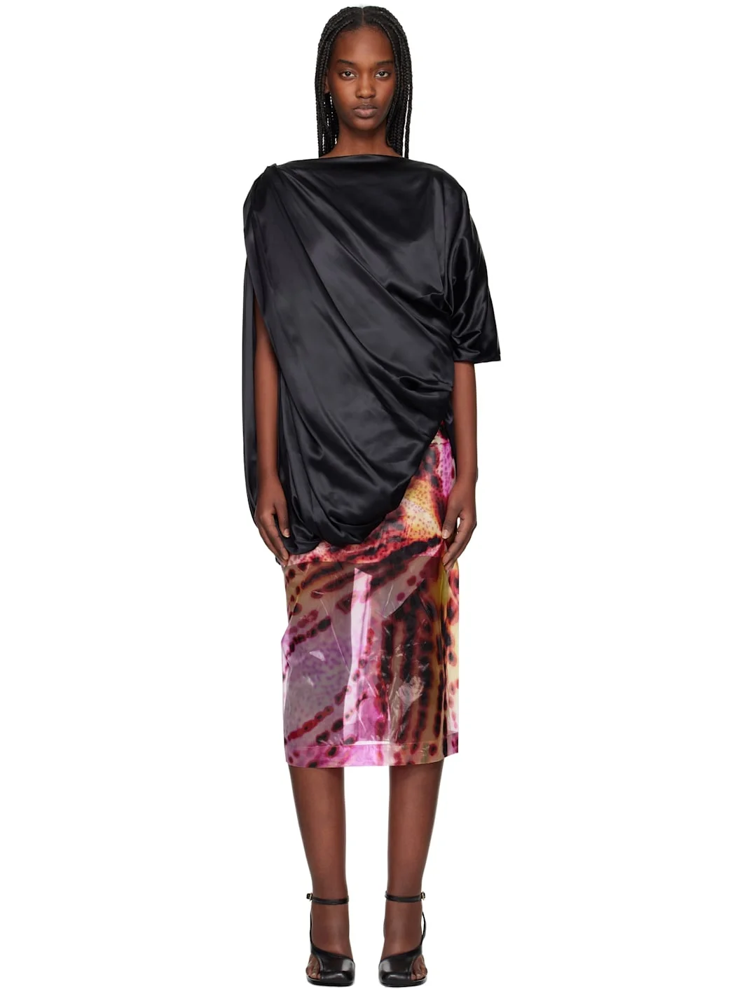 Black Silk Blouse - 1