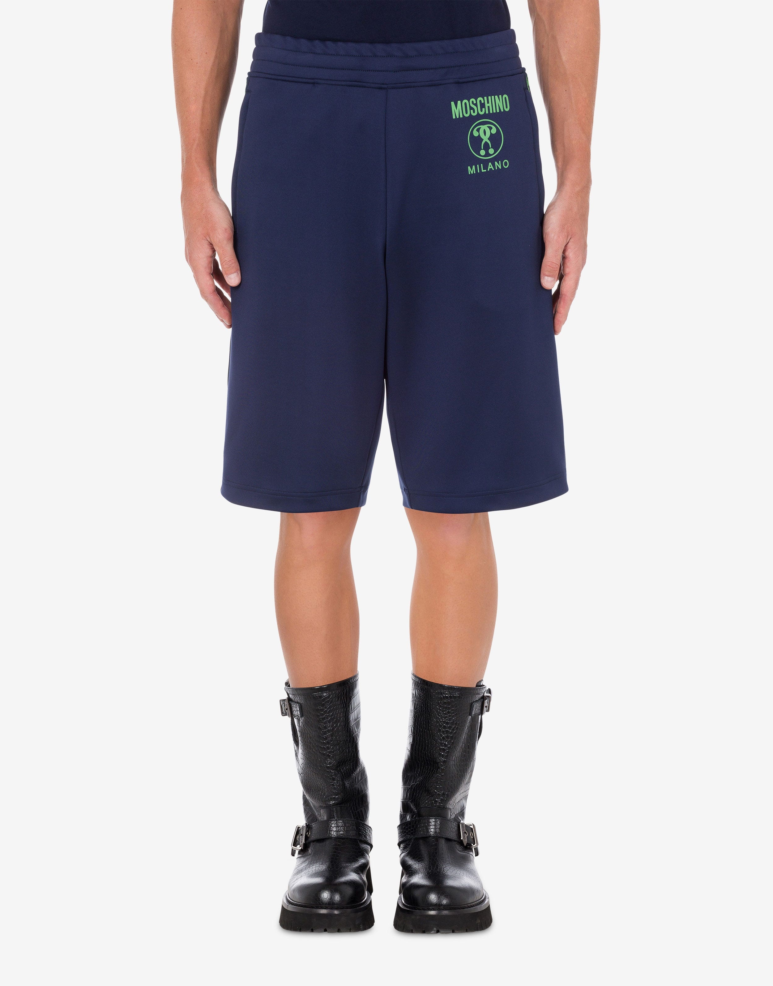 DOUBLE QUESTION MARK TECHNICAL FLEECE BERMUDA SHORTS - 2