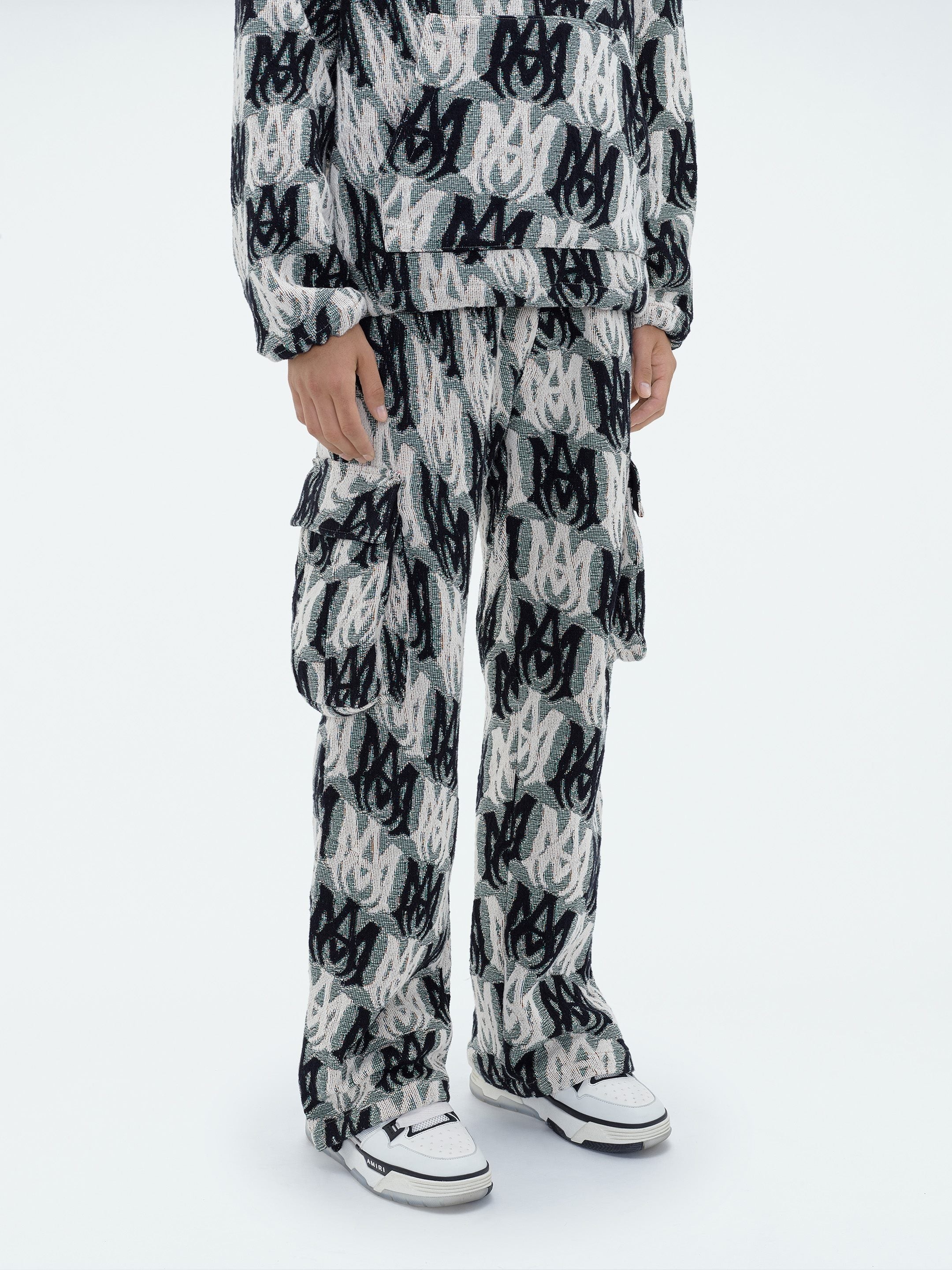 M.A. TAPESTRY CARGO FLARE PANTS - 4