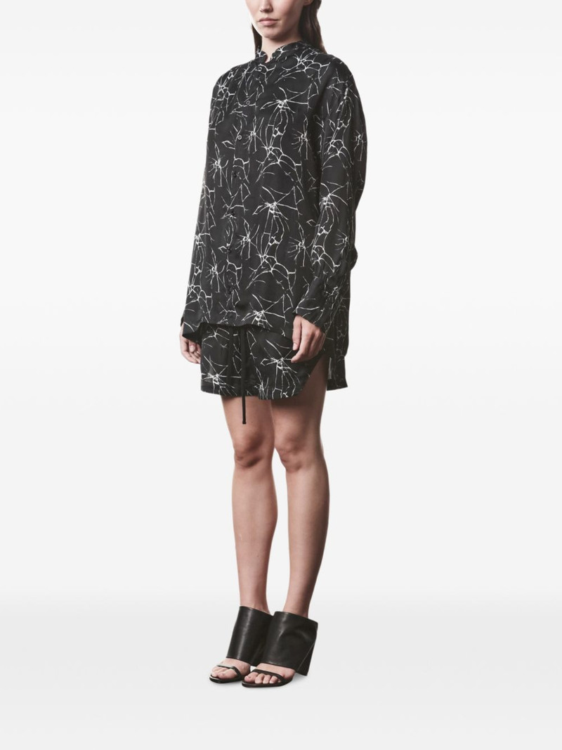 thom/krom marble-print shirt outlook