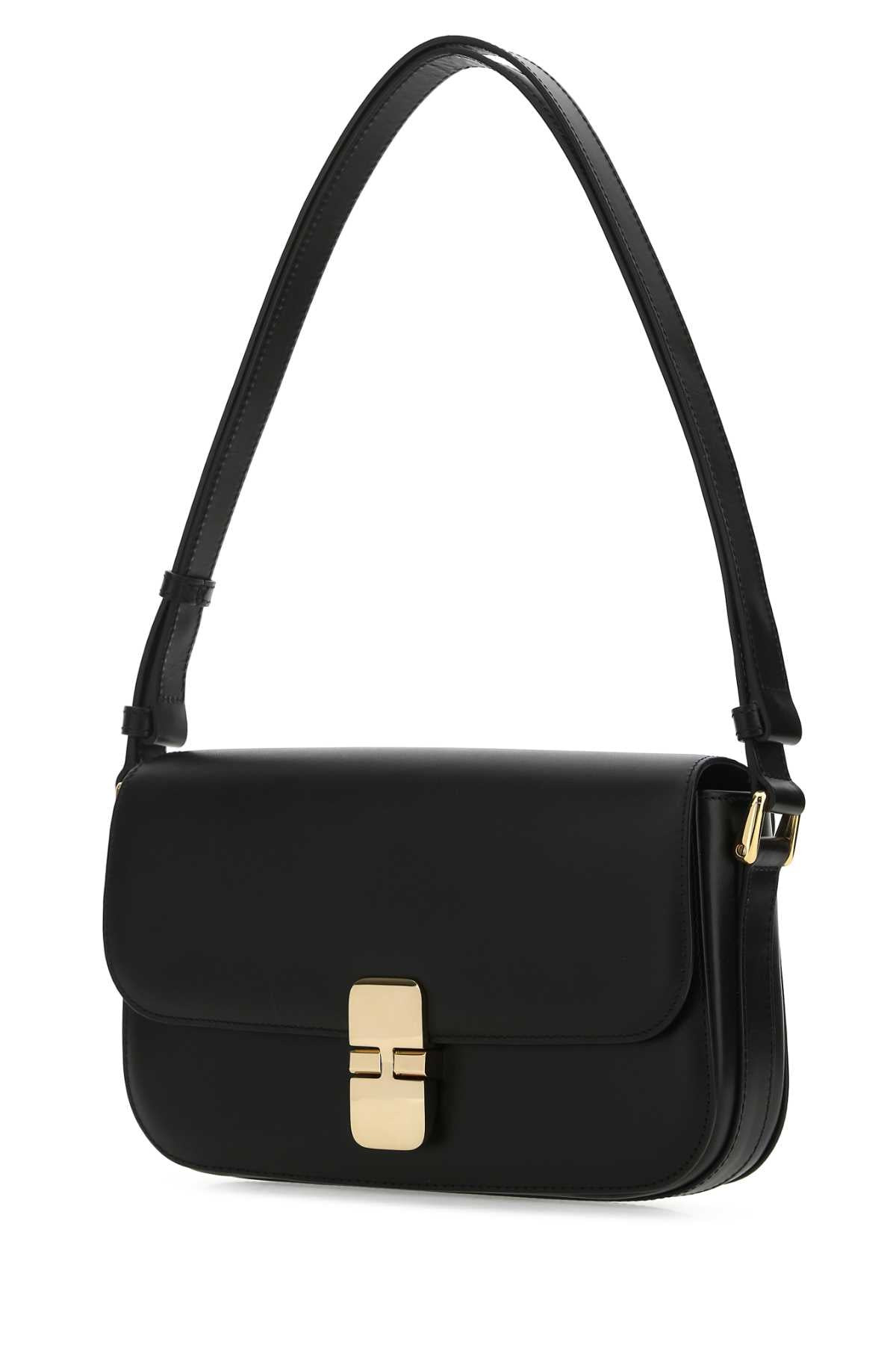 A.P.C. Women Black Leather Grace Shoulder Bag - 2