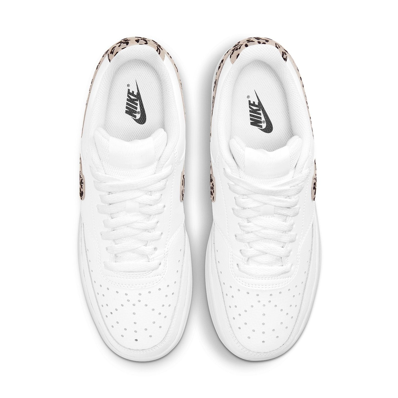 (WMNS) Nike Court Vision Low 'Leopard Swoosh - White' DD9665-100 - 4