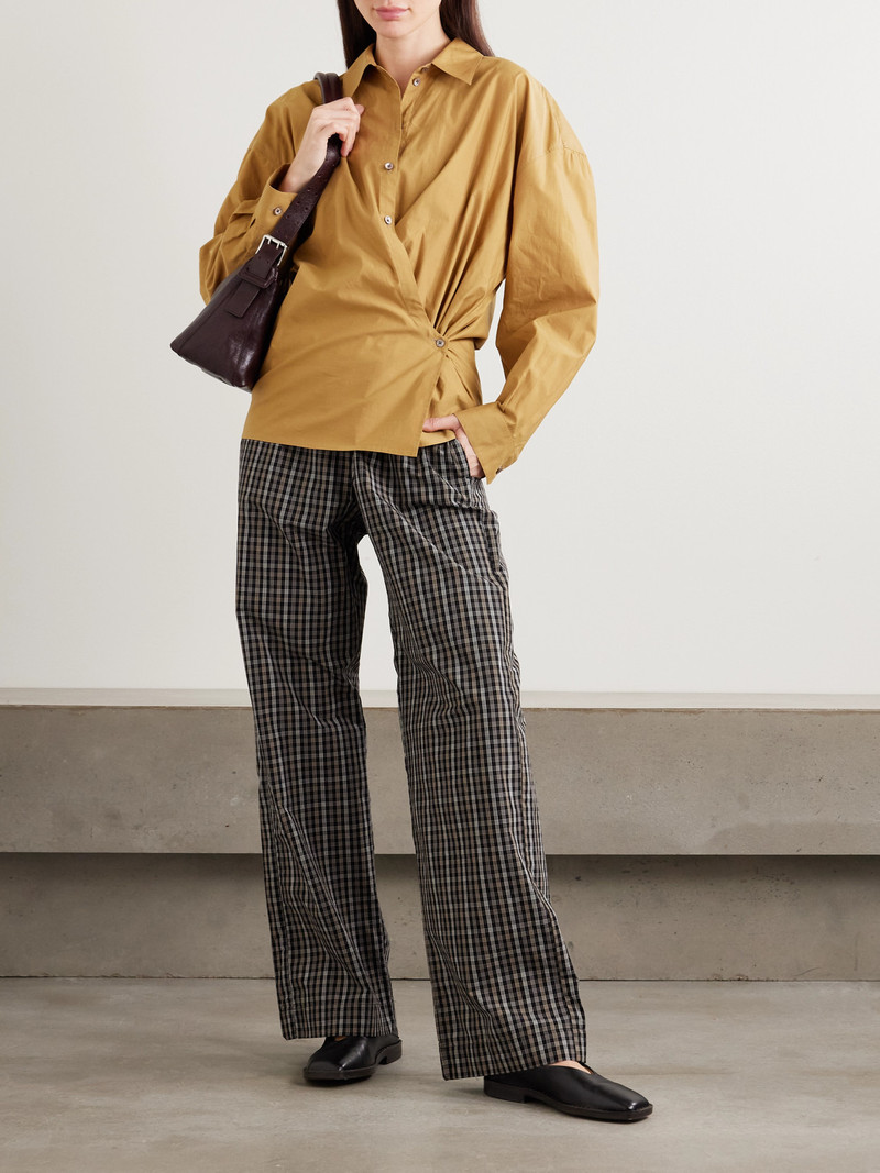 Lemaire Twisted Cotton And Silk-blend Poplin Wrap Shirt outlook
