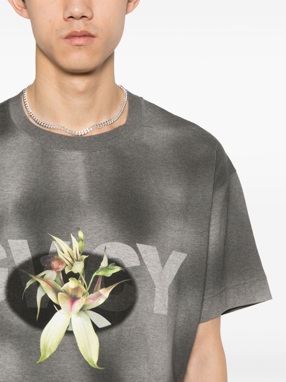 logo-print faded T-shirt - 5