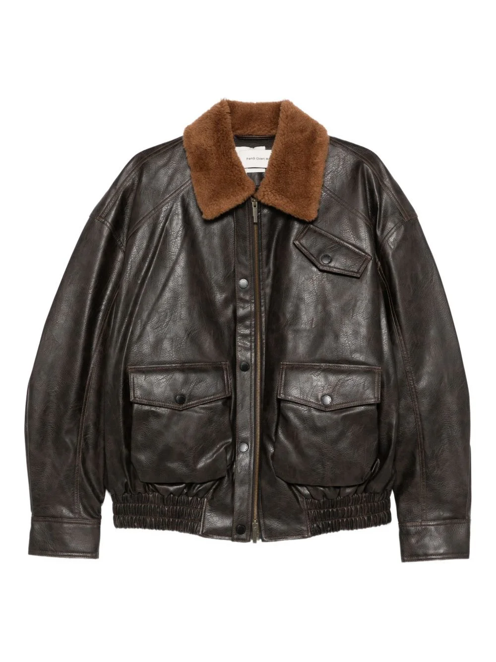 fur-collar pocketed jacket - 1