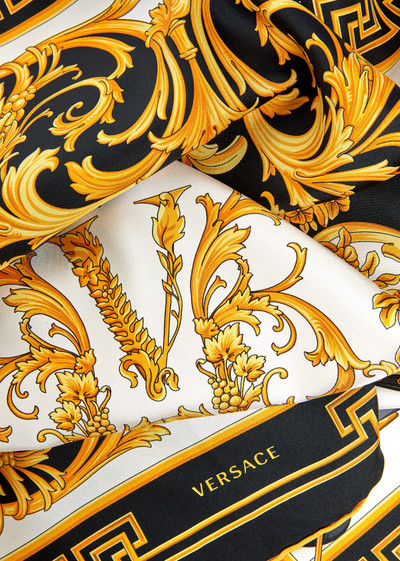 VERSACE V-Barocco Print Silk Foulard outlook