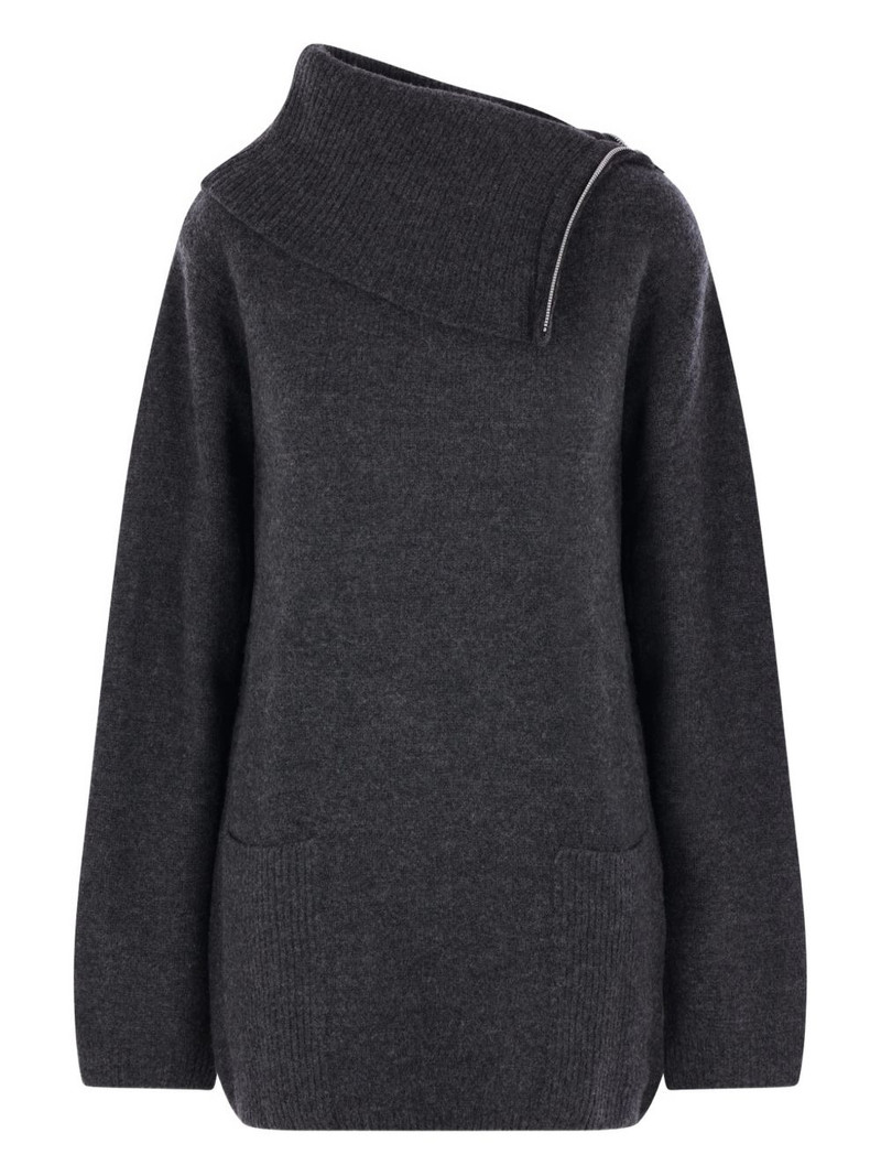 zip-detail sweater 1