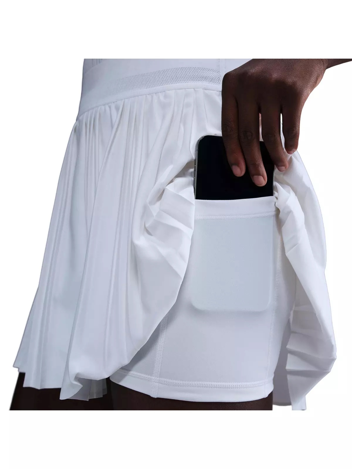 Women's Court Advantage Dri-FIT Pleated Tennis Skirt -White - 7