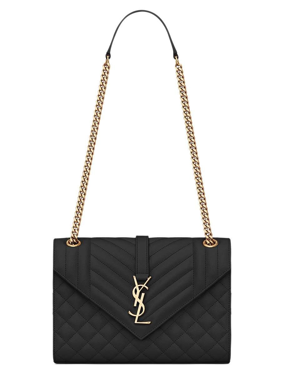 Envelope Medium Bag in Mix Matelassé Grain de Poudre Embossed Leather - 3
